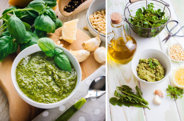 Brennnessel-Löwenzahn Pesto - Wildkräuterpesto selber machen