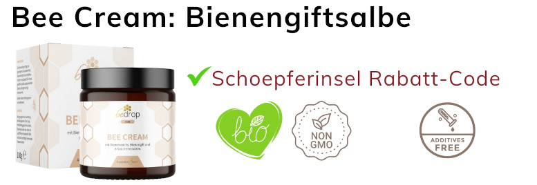 bienengiftsalbe-bedrop-gutschein-rabattcode-gutscheincode-erfahrungen-schoepferinsel-schöpferinsel