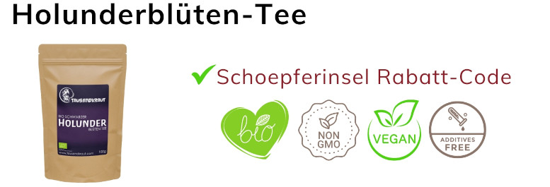 holunderblüten-tee-tausendkraut-gutschein-rabattcode-gutscheincode-erfahrungen-schoepferinsel-schöpferinsel